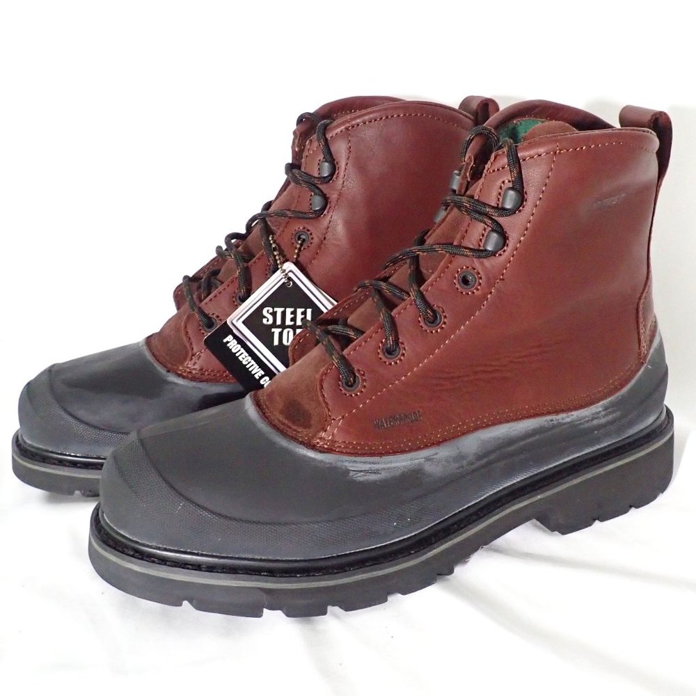HYTEST Men's 11W work boots NWT/Steel toe/6" WPF shell/K13772/Brown lace up.